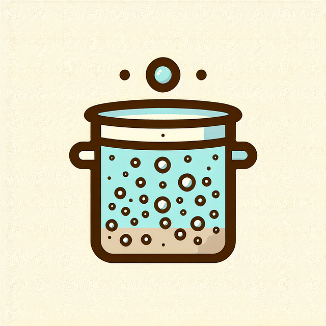 small bubbles in a pot of water nearing the perfect coffee brewing temperature