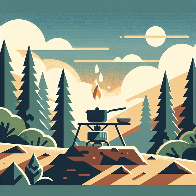 camping stove used responsibly in wilderness