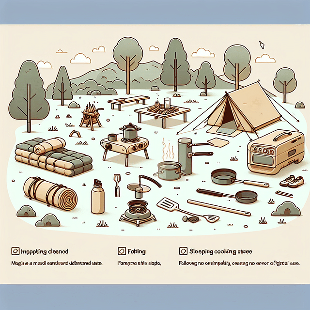 clean and undisturbed campsite after using a backpacking stove