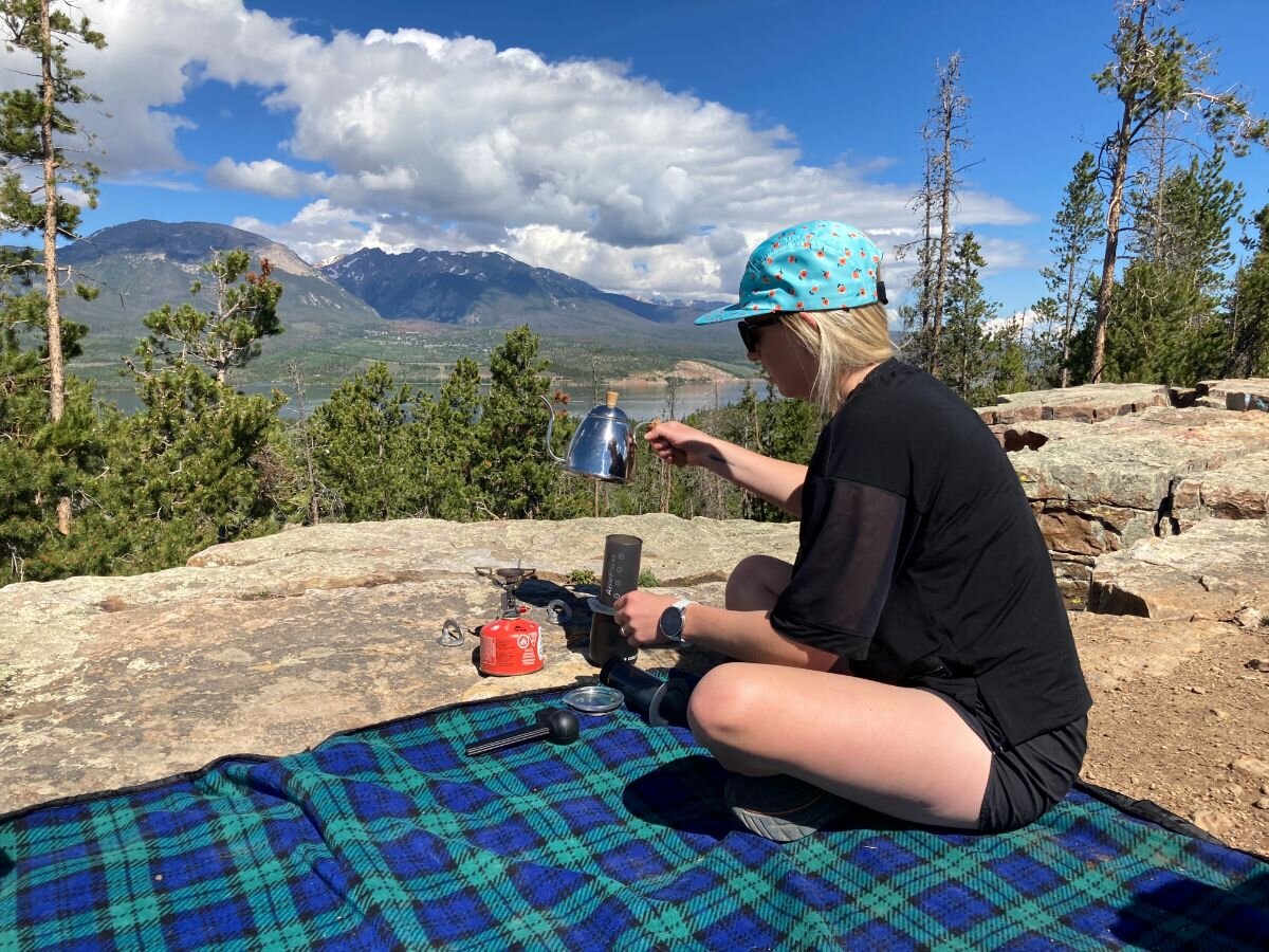 backpacking coffee practice