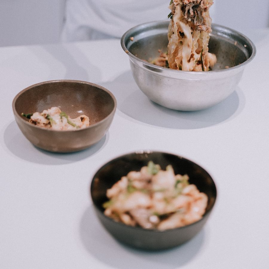 Campers using a backpacking stove in the wilderness