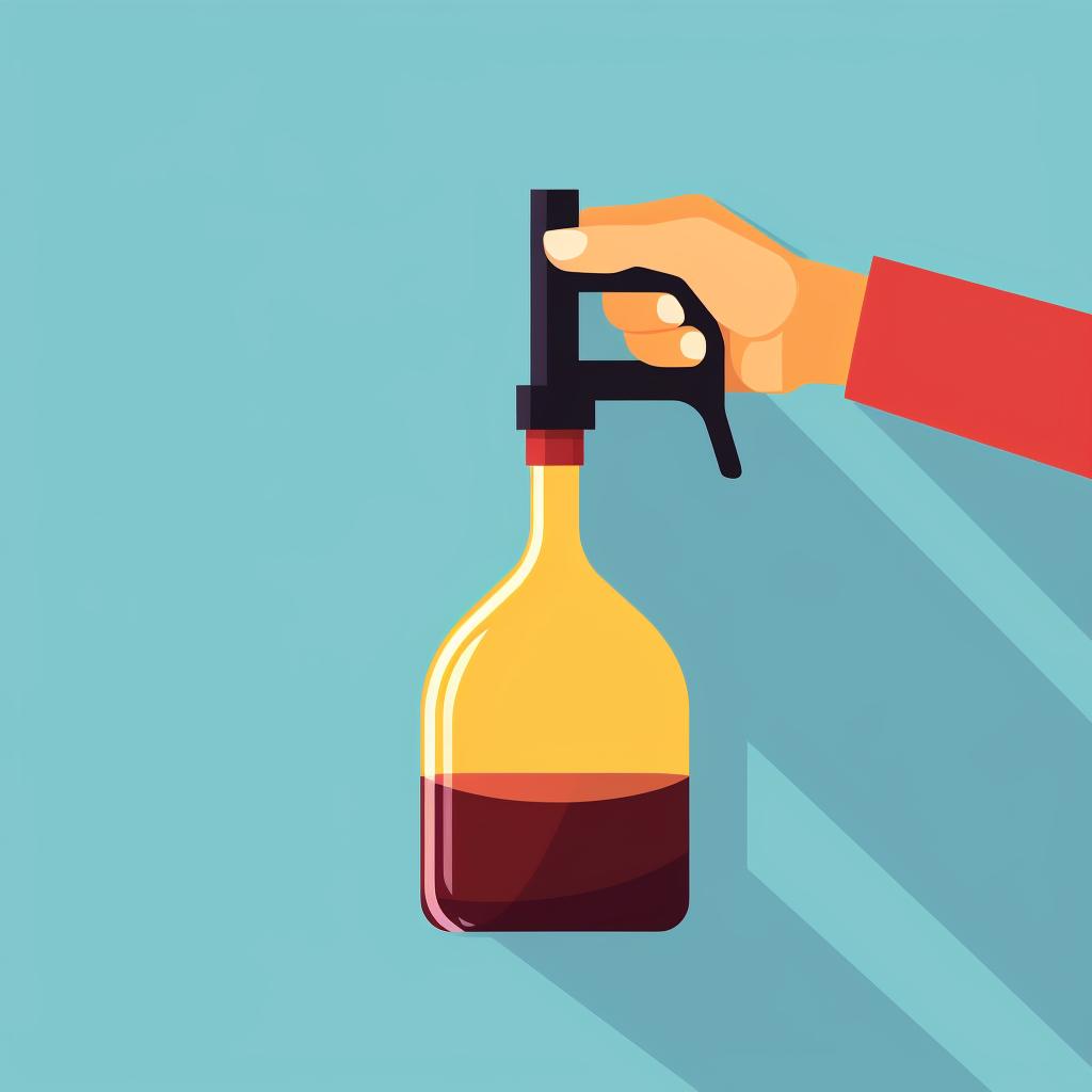 A fuel bottle being filled with liquid fuel