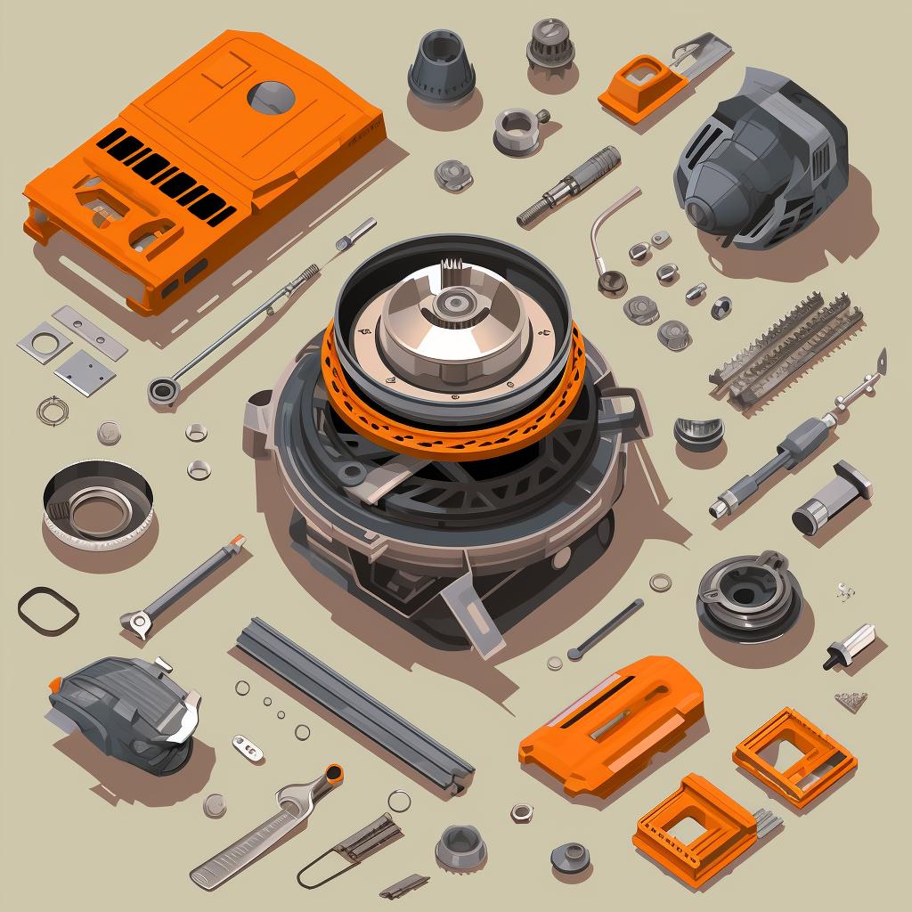 Disassembled parts of a Jetboil stove