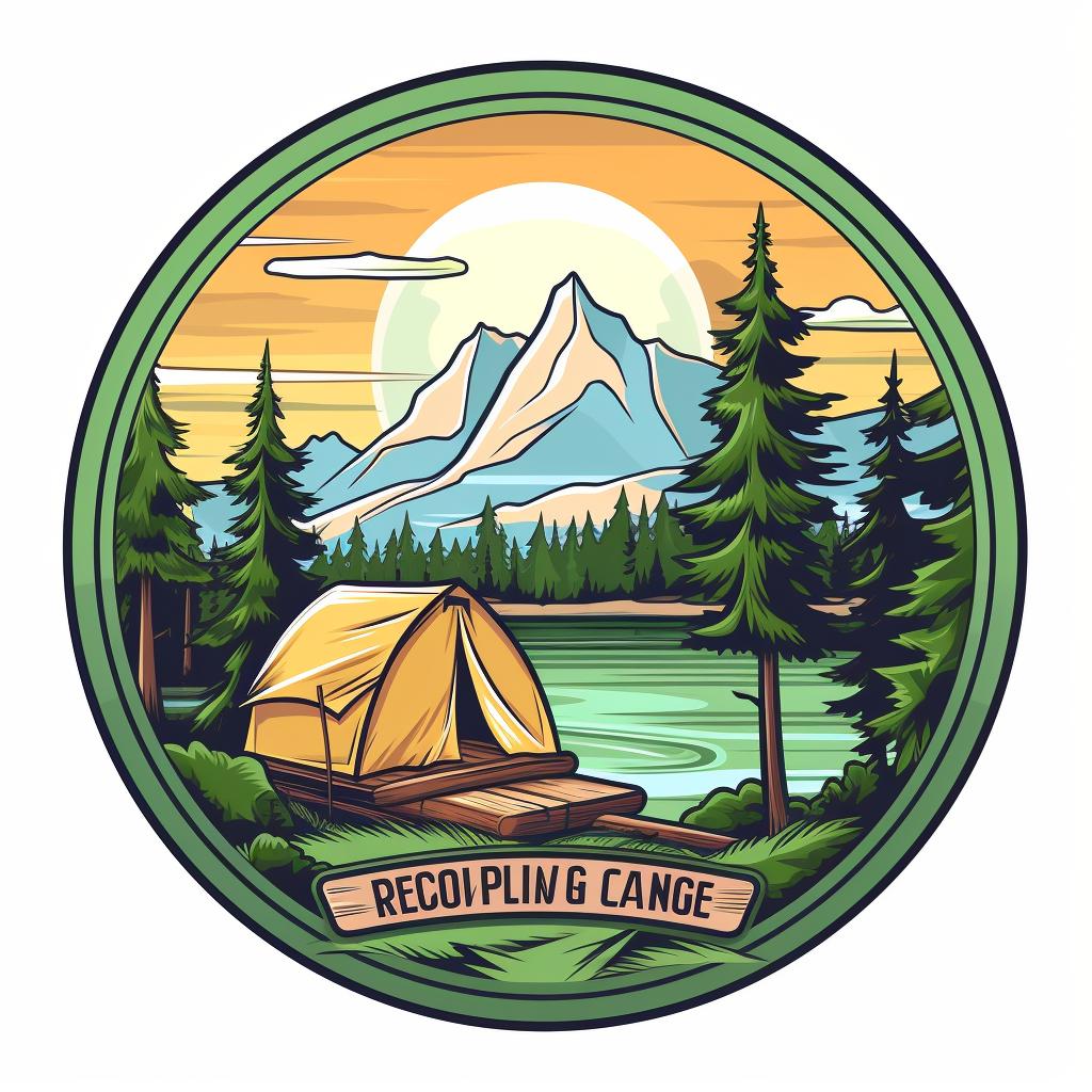 Eco-friendly label on camping gear