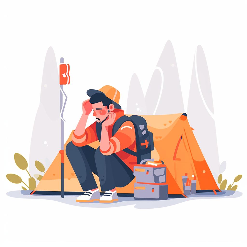 Backpacker thinking about their camping needs